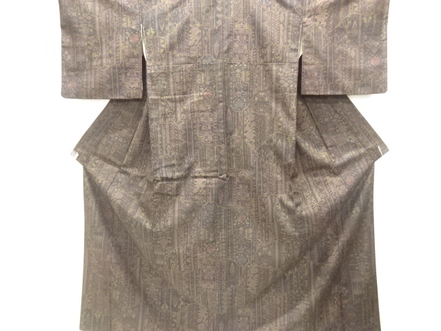 JAPANESE KIMONO / TSUMUGI / FLORAL SARASA